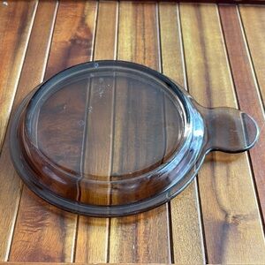 Pyrex P-240-C Visionware Vintage Amber Glass Cookware Replacement Lid Brown